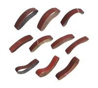 Lot de 10 bandes abrasives de 50 x 686 mm en oxyde d'aluminium pour ponceuse de meulage du bois et du textile, du bois et du cuir