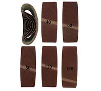 Lot de 10 bandes abrasives de qualité supérieure 75 x 533 mm - 2 x grain 40, 60, 80, 120, 180