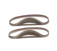 Lot de 10 bandes abrasives en oxyde d'aluminium 330 x 10 mm Grain 80 pour ponceuse à bande abrasive haute performance
