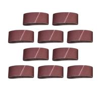 Lot de 10 bandes abrasives grain 60 100 x 560 mm en oxyde d'aluminium pour ponceuses portables en bois, métal, plastique, fibre de verre, cuir