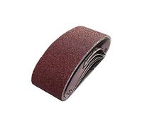 Lot de 10 bandes abrasives - Pour ponceuse à bande - 75 x 457 mm - Grains : 2 x 40/60/80/120/180 - Papier de verre