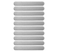 Lot de 10 bandes adhésives magnétiques en acier, plaques métalliques ultra fines de 0,06 cm avec adhésif puissant, crée des surfaces magnétiques pour coques de téléphone, réfrigérateur, garage, 6,5 cm