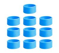 Lot de 10 bandes antidérapantes en silicone pour raquette de tennis, badminton, squash, batte de baseball