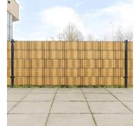 Lot de 10 bandes brise-vue pour balcon - Marron clair - 255 x 19 cm - Aspect rotin - Résistant aux intempéries - Résistant aux UV - Facile d'entretien - Pour clôture de jardin