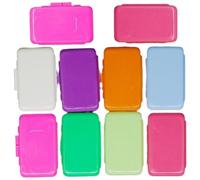 Lot de 10 bandes de cire orthodontique à base de fruits avec étui de rangement pour aligneurs, porteurs d'accolades, supports, linges invisibles, style aléatoire