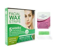 Lot de 10 bandes de cire pour le visage pour femme | Feuilles d'épilation des aisselles avec 4 cotons hydratants pour enlever F-acial, aisselles et jambes H-air