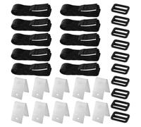 Lot de 10 bandes de fixation, bandes de fixation et pinces, enrouleur de piscine, bande de fixation pour film de piscine, film solaire pour système d'enroulement mobile, piscine universelle dans le
