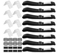 Lot de 10 bandes de fixation pour film solaire de piscine - Bandes de fixation et pinces - Enrouleur de piscine - Rouleau mobile - Film solaire pour système d'enroulement mobile - Pour bâches de
