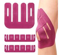 Lot de 10 bandes de kinésiologie prédécoupées - Hypoallergéniques - Imperméables - Super élastiques - Pour la course à pied, le fitness, les sports (rouge)