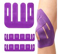 Lot de 10 bandes de kinésiologie prédécoupées pour genou ménisque, hypoallergéniques, imperméables, super élastiques, pré-découpées, pour la course, le fitness, les sports (violet)