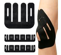 Lot de 10 bandes de kinésiologie prédécoupées pour genou ménisque, hypoallergéniques, imperméables, super élastiques, pré-découpées, pour la course, le fitness, les sports (noir)