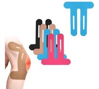 Lot de 10 bandes de kinésiologie prédécoupées pour le sport et la vie quotidienne, imperméables et respirantes, stabilisent l'articulation du genou en cas de douleurs et de blessures (bleu)