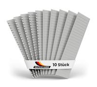 Lot de 10 bandes de recouvrement pour boîte de distribution avec 12 emplacements modulaires - Convient pour Hager, F-Tronic, Hensel - Boîte à fusibles universelle (gris)