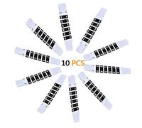 Lot de 10 bandes de thermomètre frontal réutilisables, bande adhésive à lecture instantanée pour enfants/nourrissons/adultes/personnes âgées