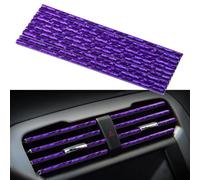 Lot de 10 bandes décoratives en PVC pour grille d'aération de voiture en forme de U pour modèles de calandre droite, installation facile à faire soi-même, violet