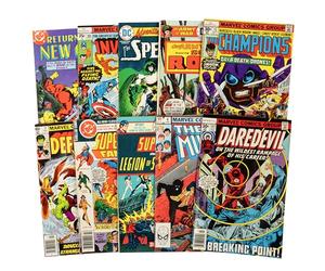 Lot de 10 bandes dessinées DC Marvel Indy Comics - Chaque bande dessinée a un minimum de 40 ans à partir des années 60, 70 et 80 - Pas de dupes ou de contenu inapproprié - Excellent cadeau de