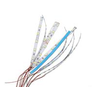 Lot de 10 bandes LED flexibles pré-câblées pour applications LED SMD dans un éclairage miniature, y compris les modèles ferroviaires, intérieurs et aménagements de maison de poupée (lumière blanche)