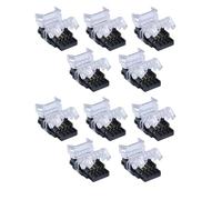 Lot de 10 bandes lumineuses LED sans soudure - Connecteur rapide pour bande lumineuse LED RVB étanche
