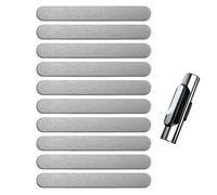 Lot De 10 Bandes Magnétiques En Acier Inoxydable Pour Tableau En Fer, 65 X 8 MM, Aimant Extrêmement Puissant, Bandes Magnétiques Autocollantes, Pour Mémos, Photos Murales De Paysage