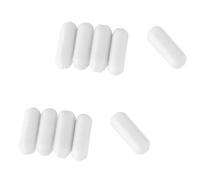 Lot de 10 barreaux d'agitation magnétiques en PTFE, type C, couleur blanche, agitateur de laboratoire, centrifugeuse pour mélangeur magnétique (5 * 15 mm)