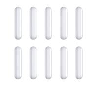 Lot de 10 barres d'agitation magnétiques en PTFE de 30 mm, couleur blanche, barre de laboratoire, barre d'agitation