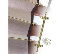 Lot de 10 barres de fixation réglables en laiton pour tapis d'escalier avec vis - 60 cm - Pour décoration d'intérieur et décoration d'intérieur
