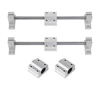 Lot de 10 barres de support horizontales avec roulement à billes et axe optique avec tige linéaire CNBTR