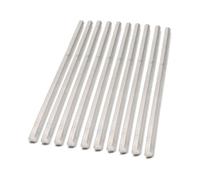Lot de 10 barres hexagonales en acier inoxydable, barre en métal massif 304, longueur du côté opposé 5 mm, longueur 500 mm, barre carrée hexagonale en acier, profil d'arbre