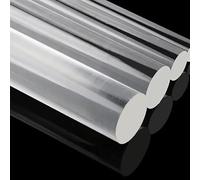 Lot de 10 barres rondes solides en plastique PMMA de 100 mm, 200 mm, 300 mm, 500 mm, 1 m de long, tige en acrylique transparent(100MM*8MM)