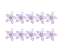 Lot de 10 barrettes à cheveux à fleurs blanches pour femmes et filles - Pour mariage, bal de fin d'année, fête - Accessoires de décoration en métal