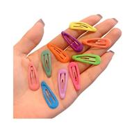 Lot de 10 barrettes à cheveux colorées phosphorescentes en forme de cœur avec étoile et cœur pour filles (aléatoire, 10 pièces)