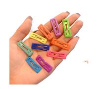 Lot de 10 barrettes à cheveux colorées phosphorescentes en forme de cœur avec étoiles et cœurs pour filles (aléatoire, 10 pièces rectangulaires)