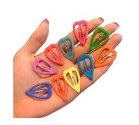 Lot de 10 barrettes à cheveux colorées phosphorescentes en forme de cœur - Barrettes lumineuses pour filles - Accessoires de coiffe (aléatoire, 10 cœurs)