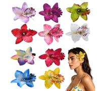 Lot de 10 barrettes à cheveux en forme de fleurs artificielles bohème pour | Épingles à cheveux en forme de fleur pour l'été, le printemps, les vacances, les voyages, les festivals, les mariages