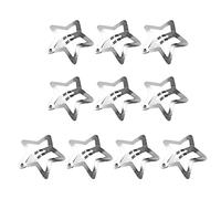 Lot de 10 barrettes à cheveux en métal argenté en forme d'étoile - Accessoires de cheveux mignons pour femmes et filles