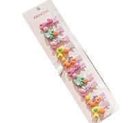 Lot de 10 barrettes à cheveux mignonnes de princesse pour enfants de 3 cm, accessoires de frange, tournesol floral (P)