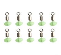 Lot de 10 bas de ligne de pêche avec clip de poulie et perles coulissantes, efficaces pour les techniques de pêche à la carpe (10 pièces 5 x 8 mm)