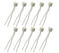 Lot de 10 Bases en Céramique pour Ampoule à LED MR16 G5.3 - Base de Lampe FINELED MR16 G5.3 Mr11 pour Halogènes 12 V et Ampoules LED, Connecteur à Fil