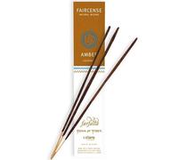 Lot de 10 bâtonnets d'encens Tibet - Ingrédients naturels - Roulés à la main - Farfalla Faircense - Bâtonnets de fumée indien avec bâton en bambou (ambre)