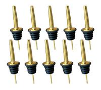 Lot de 10 becs verseurs dorés en acier inoxydable - Pour spiritueux et vin - Bec verseur doré pour vinaigre, bouteilles d'huile, accessoires de bar, liqueurs, liqueurs