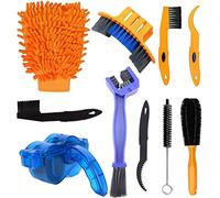 Lot de 10 Bicyclette Outil de Nettoyage, Laufunjoy Outils De Nettoyage Brosse de Nettoyage pour Chaîne de Vélo, Pneu, Roue de Cyclisme, Pignon pour VTT, Vélo de Course, Vélo de Ville, Vélo Pliant