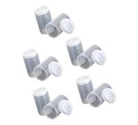 Lot de 10 bidons en plastique de 33 mm avec couvercle Clean | Tube en plastique léger, porte-rouleau d'appareil photo, étui de rangement pour accessoires, pollution de la poussière