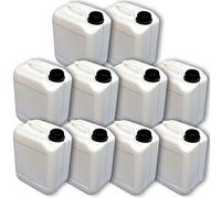 Lot de 10 bidons - Jerrican 5 L, Blanc, ouverture DIN 45, HDPE alimentaire (10x22024)