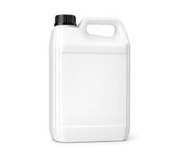 Lot de 10 bidons plastique blanc opaque 5 L - PEHD - Avec bouchon - Résistant et étanche - Idéal stockage et transport de liquides