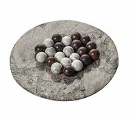 Lot de 10 billes de marbre - En pierre naturelle - Nuances de couleurs blanc ou marron - Élégant élément de décoration pour la maison - Diamètre de2,8 cm - Poids par bille de 40 g environ