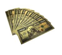 Lot de 10 billets de 1 million de dollars pour marque-page, notes colorées pour décoration apportant de la chance pour un cadeau de Noël
