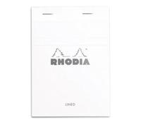 Lot de 10 Bloc N°13 blanc format 105x148 / A6, 80 feuilles 80 g/m² agrafées, ligné