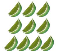 Lot de 10 blocs de citron artificiels, modèle fruit, réaliste, décoration de citron, design réaliste double face