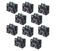 Lot de 10 blocs de contact 1NO pour bouton-poussoir de 22 mm compatible avec module auxiliaire ZB2-BE101C, AC-15 240 V 3 A