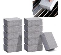 Lot de 10 blocs de nettoyage réutilisables pour pierre ponce, détartrant et brosse de nettoyage pour barbecue, cuisine, douche, salle de bain, évier, four, barbecue multi-usages